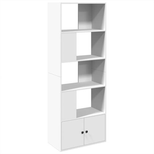 Bogreol 70x36x189 cm konstrueret træ hvid