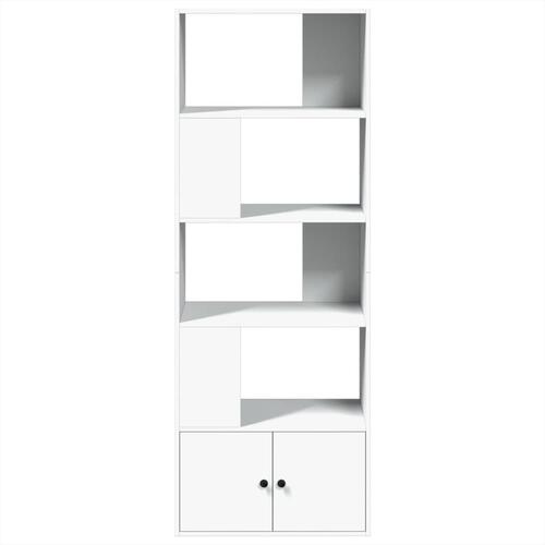 Bogreol 70x36x189 cm konstrueret træ hvid