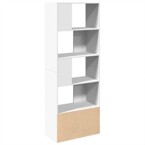 Bogreol 70x36x189 cm konstrueret træ hvid