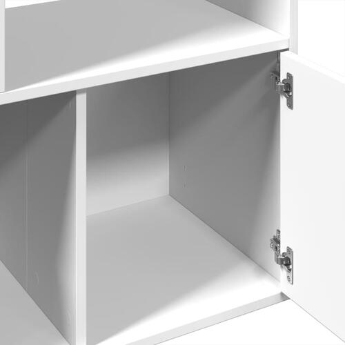 Bogreol 70x36x189 cm konstrueret træ hvid
