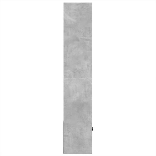 Bogreol 70x36x189 cm konstrueret træ betongrå