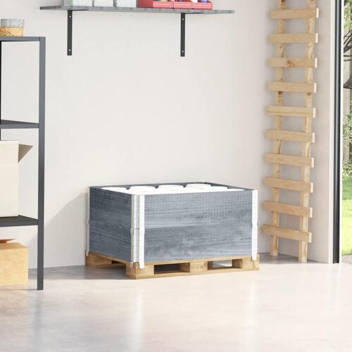 Pallerammer 2 stk. 80x60 cm massivt fyrretræ grå