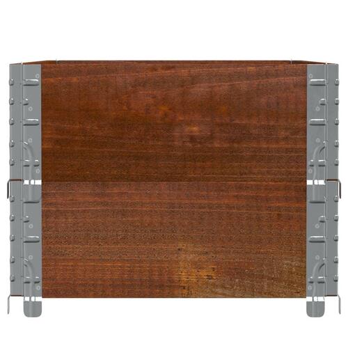 Pallerammer 2 stk. 100x50 cm massivt fyrretræ brun