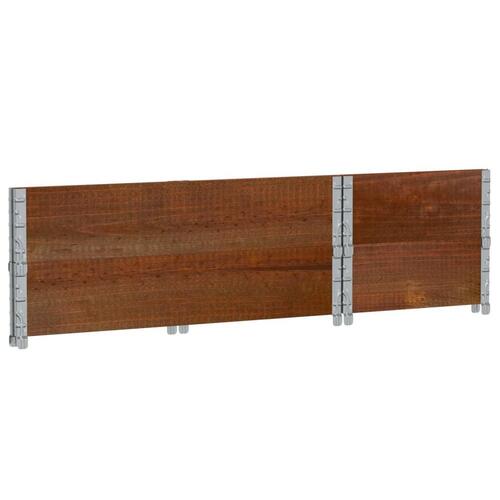 Pallerammer 2 stk. 100x50 cm massivt fyrretræ brun