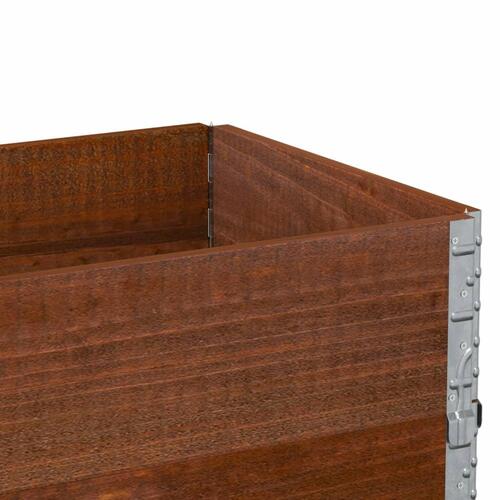 Pallerammer 2 stk. 100x50 cm massivt fyrretræ brun