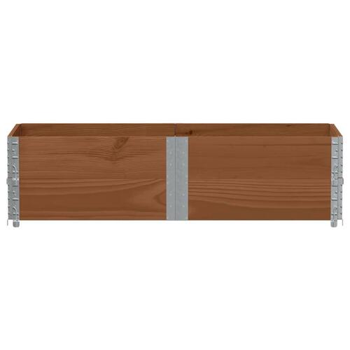 Pallerammer 2 stk. 150x50 cm massivt fyrretræ brun