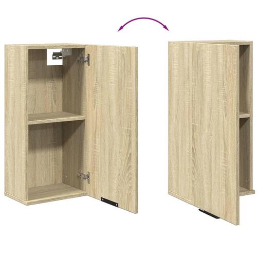 Væghængt badeværelsesskab 32x20x67 cm sonoma-eg