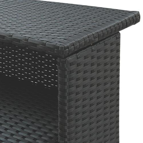 Barsæt til haven 5 dele med hynder polyrattan sort