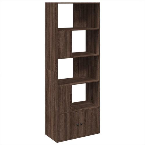 Bogreol 70x36x189 cm konstrueret træ brun egetræsfarve