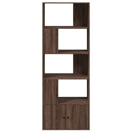 Bogreol 70x36x189 cm konstrueret træ brun egetræsfarve