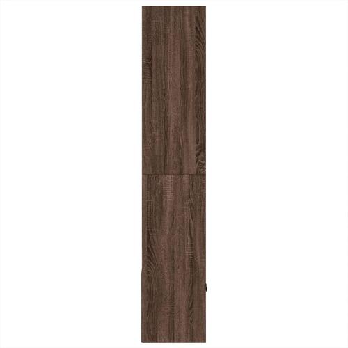 Bogreol 70x36x189 cm konstrueret træ brun egetræsfarve
