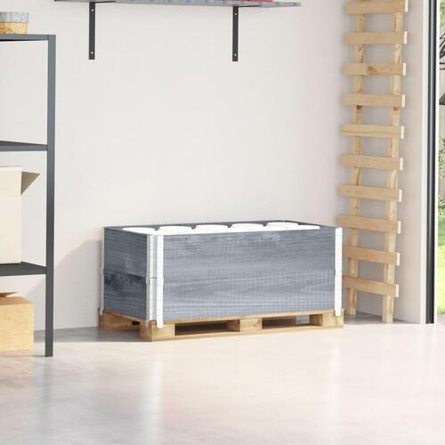 Pallerammer 2 stk. 100x50 cm massivt fyrretræ grå