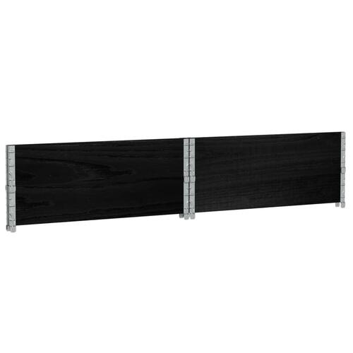Pallerammer 2 stk. 100x100 cm massivt fyrretræ sort