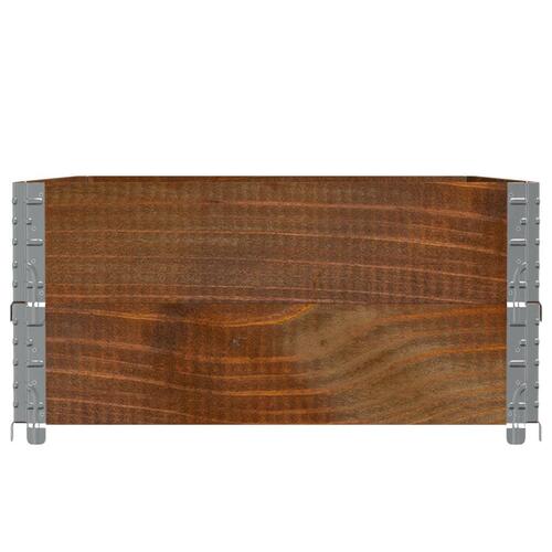 Pallerammer 2 stk. 120x80 cm massivt fyrretræ brun