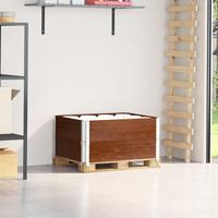 Pallerammer 2 stk. 80x60 cm massivt fyrretræ brun