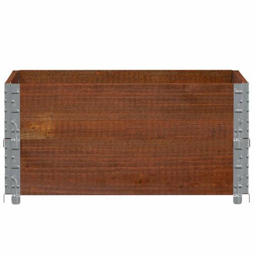 Pallerammer 2 stk. 80x60 cm massivt fyrretræ brun