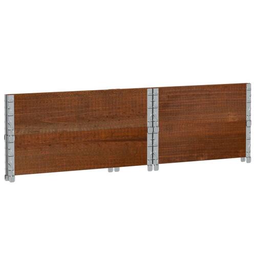 Pallerammer 2 stk. 80x60 cm massivt fyrretræ brun