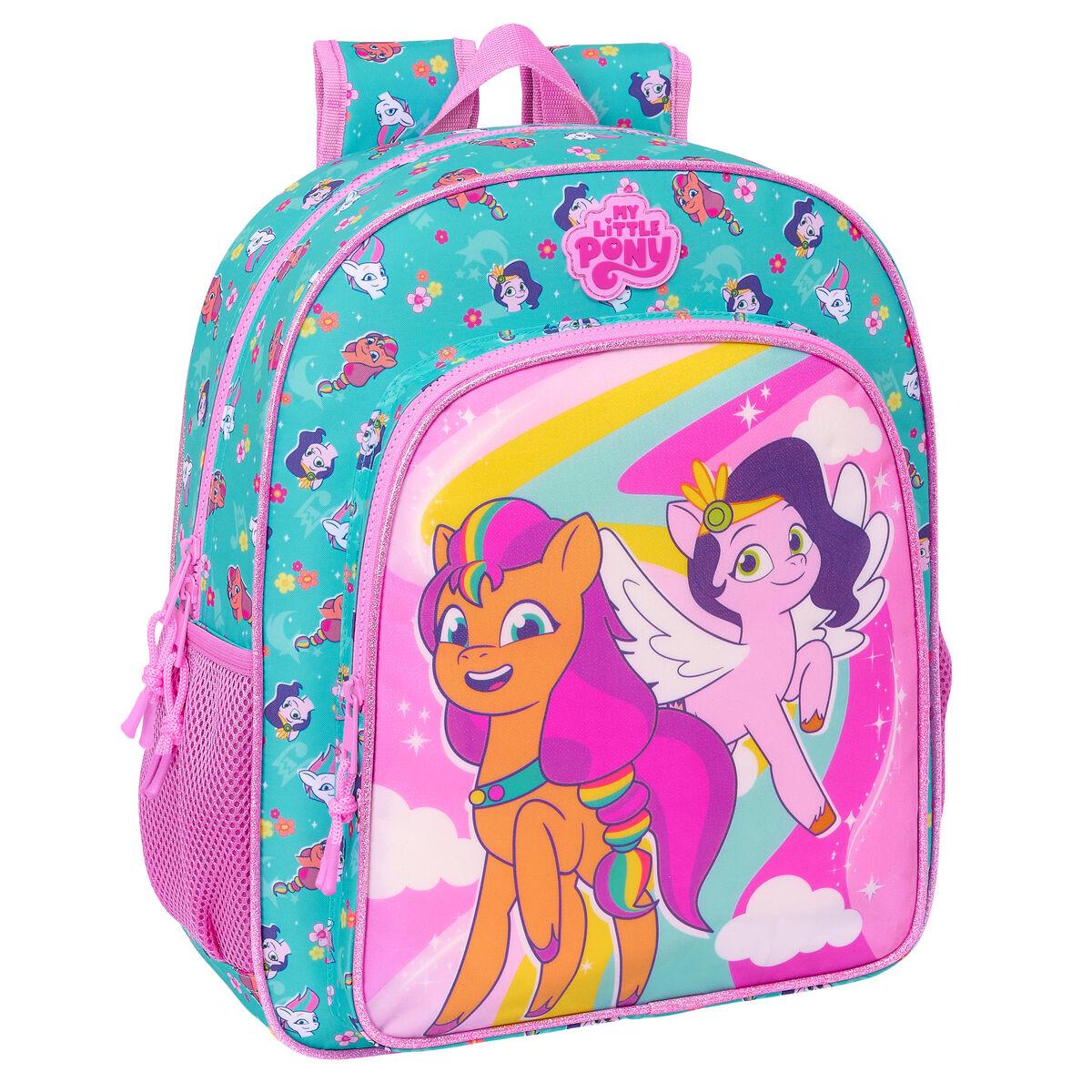 My Little Pony skoletaske - Magic, pink/turkis, 32 × 38 × 12 cm