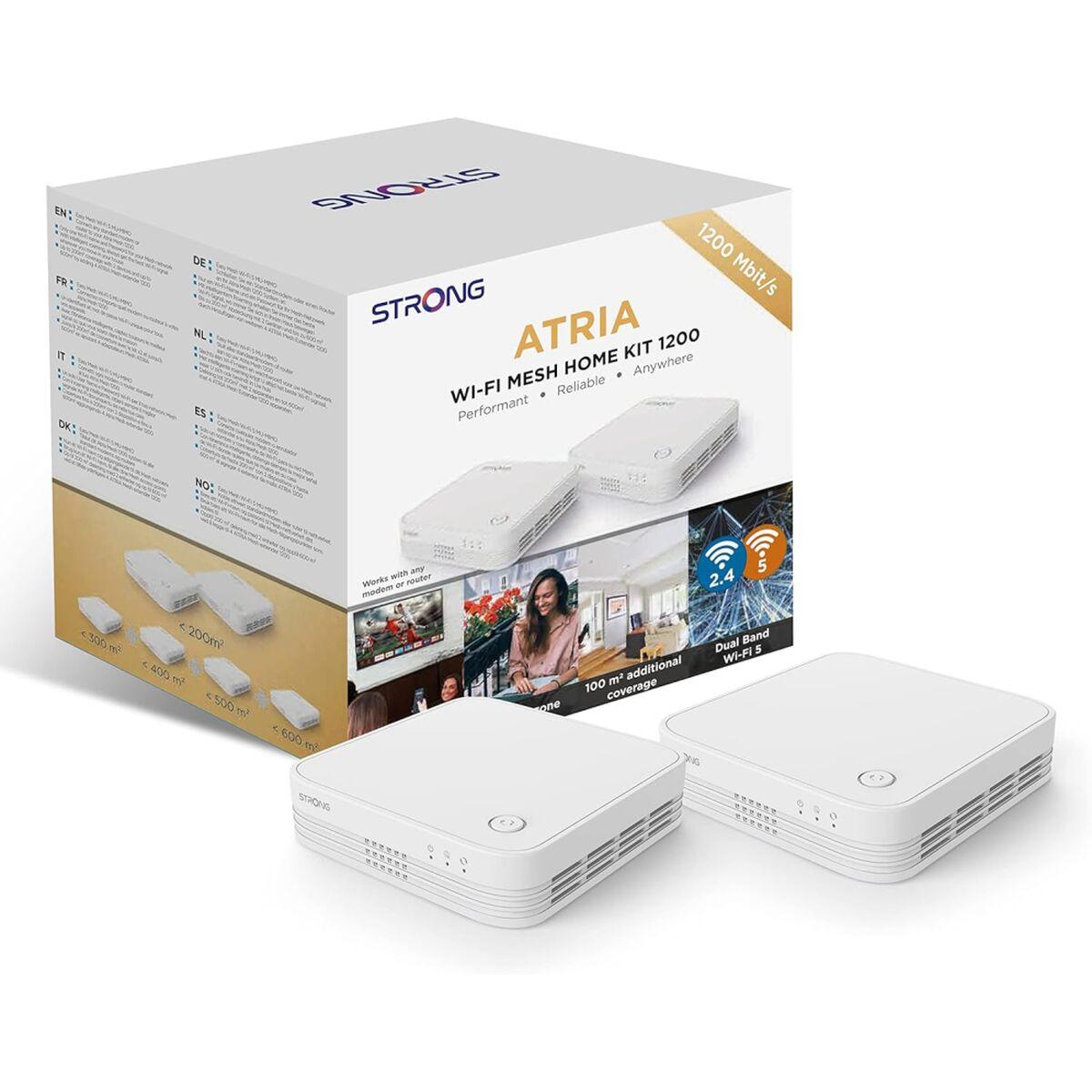 STRONG Atria Wi‑Fi Mesh Home Kit 1200 - adgangspunkt (hvid, 2-pak)