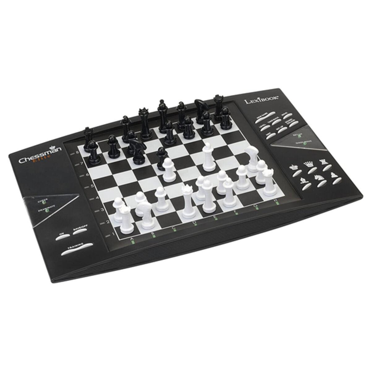 Brætspil Chessman Elite Lexibook CG1300 Sort/Hvid (Portugués, Francés, Inglés, Español, Italiano) (1 Dele)