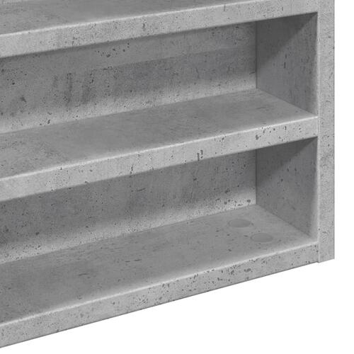Vitrineskab 60x8,5x58 cm konstrueret træ betongrå