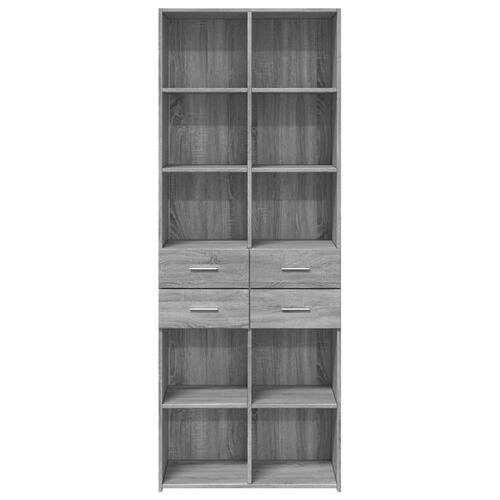 Skab 70x42,5x185 cm konstrueret træ grå sonoma-eg
