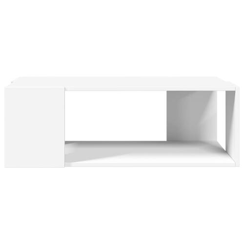 Sofabord 89,5x48x30 cm konstrueret træ hvid