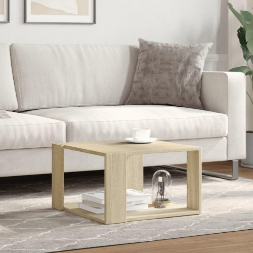 Sofabord i konstrueret træ - 51,5 × 51,5 × 30 cm, sonoma-eg
