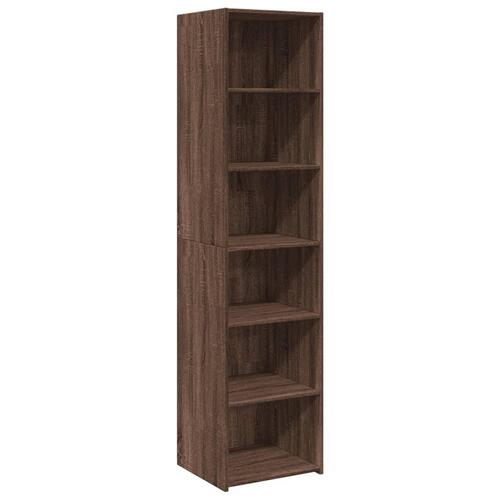 Reol 45x41x185 cm konstrueret træ brun egetræsfarve