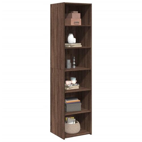 Reol 45x41x185 cm konstrueret træ brun egetræsfarve