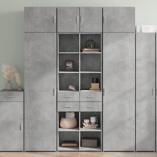 Skab 70x42,5x185 cm konstrueret træ betongrå