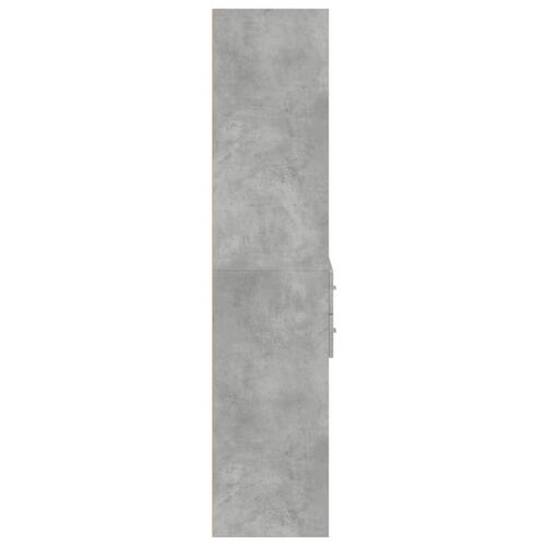 Skab 70x42,5x185 cm konstrueret træ betongrå