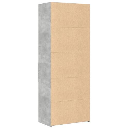 Skab 70x42,5x185 cm konstrueret træ betongrå