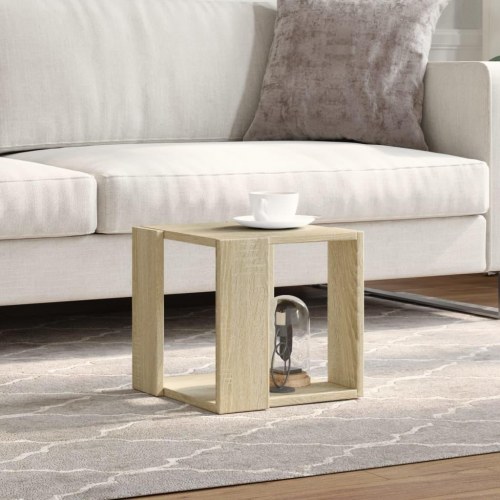 Sofabord 32 x 32 x 30 cm i konstrueret træ - sonoma-eg