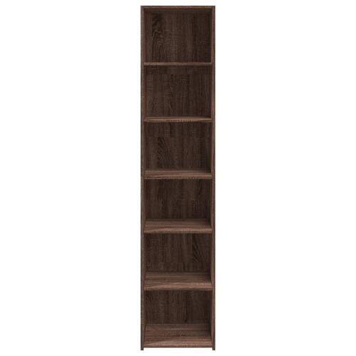 Højskab 40x41x185 cm konstrueret træ brun egetræsfarve