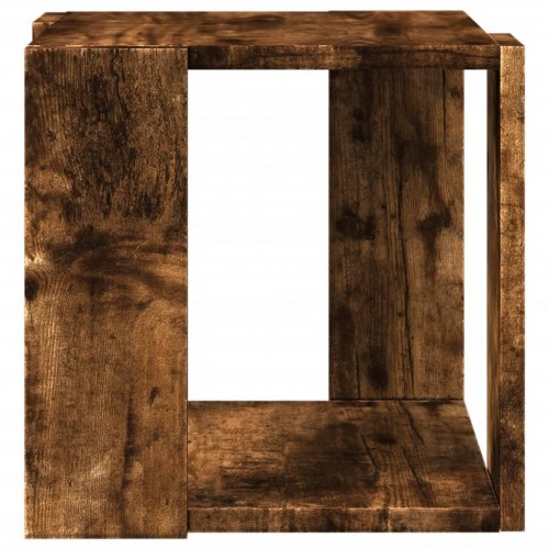 Sofabord i konstrueret træ 32 x 32 x 30 cm - røget egetræsfarve