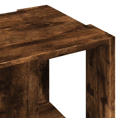 Sofabord i konstrueret træ 32 x 32 x 30 cm - røget egetræsfarve