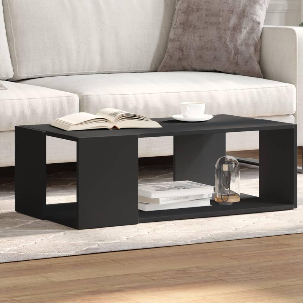 Sofabord 89,5x48x30 cm konstrueret træ sort