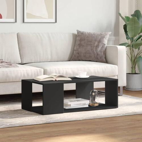 Sofabord 89,5x48x30 cm konstrueret træ sort