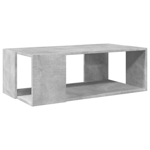 Sofabord 89,5x48x30 cm konstrueret træ betongrå