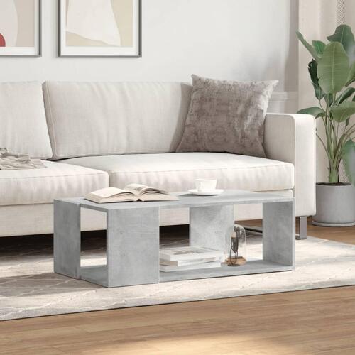 Sofabord 89,5x48x30 cm konstrueret træ betongrå
