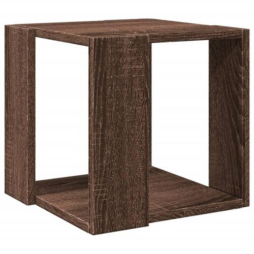 Sofabord 32x32x30 cm konstrueret træ brun egetræsfarve