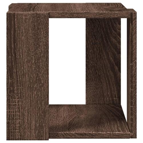 Sofabord 32x32x30 cm konstrueret træ brun egetræsfarve