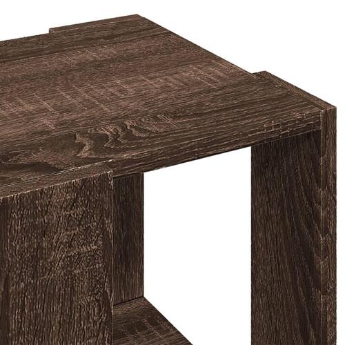 Sofabord 32x32x30 cm konstrueret træ brun egetræsfarve