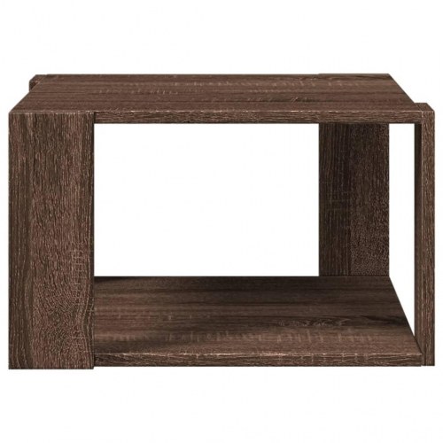 Sofabord i konstrueret træ - brun egetræsfarve 51,5 × 51,5 × 30 cm
