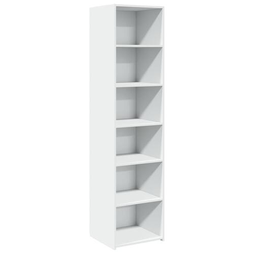 Reol 45x41x185 cm konstrueret træ hvid