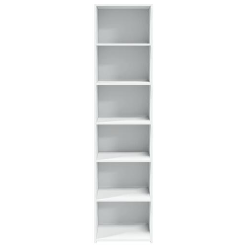 Reol 45x41x185 cm konstrueret træ hvid