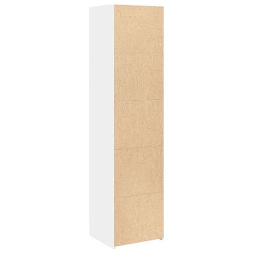Reol 45x41x185 cm konstrueret træ hvid