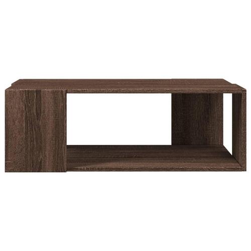 Sofabord 89,5x48x30 cm konstrueret træ brun egetræsfarve