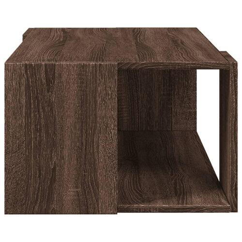 Sofabord 89,5x48x30 cm konstrueret træ brun egetræsfarve